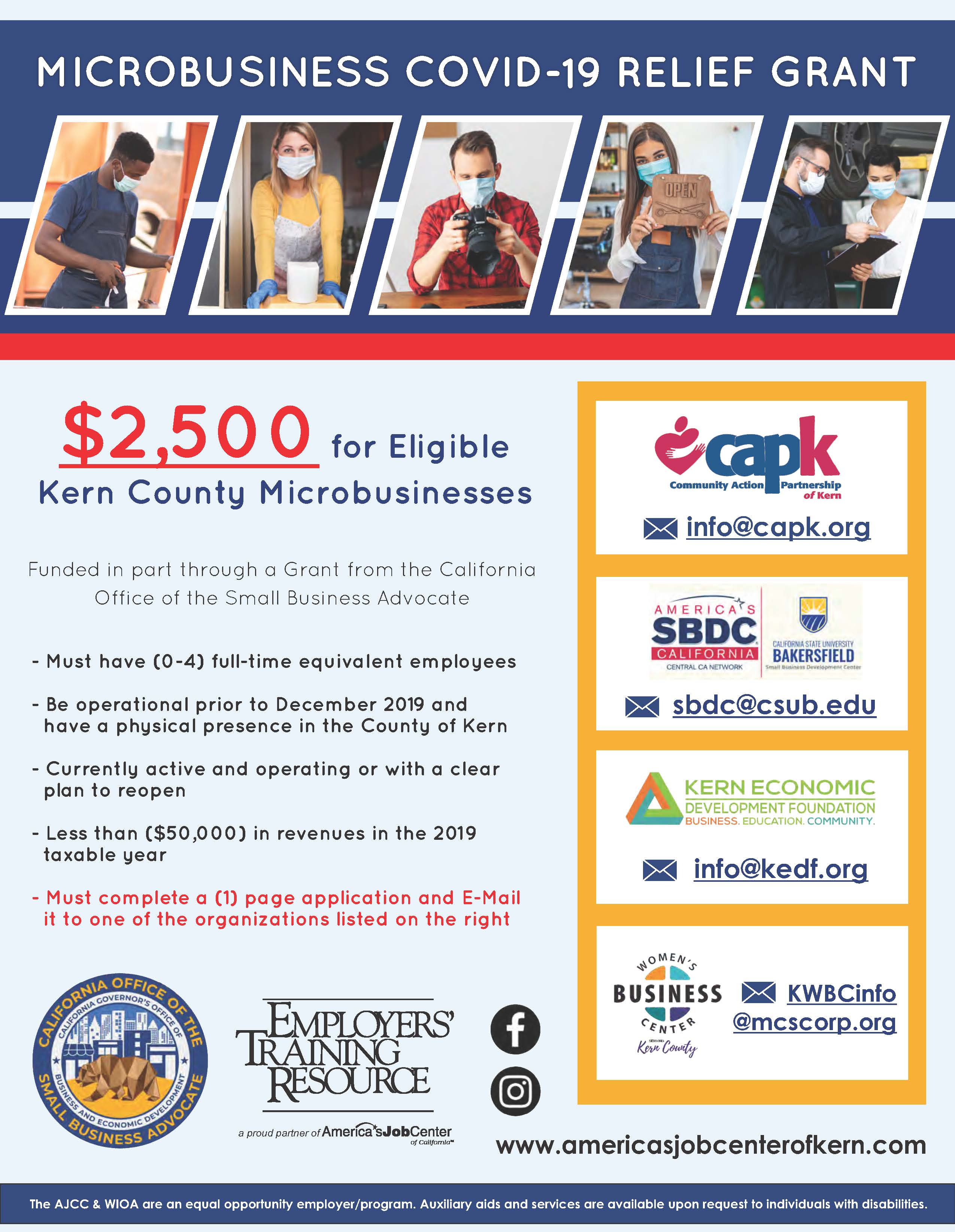 Kern County's Microbusiness Relief Grant